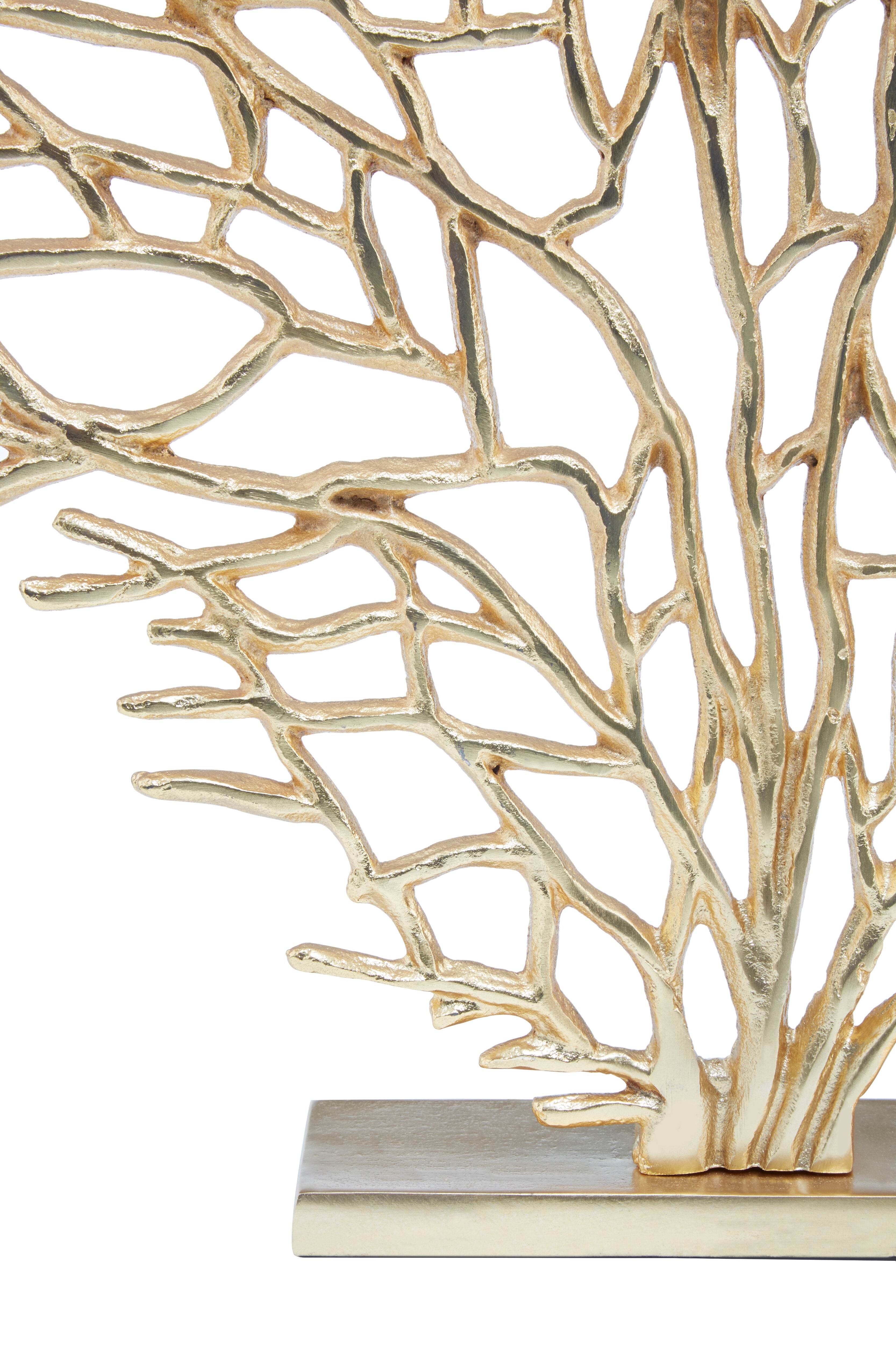 Addison Gold Finish Coral Sculpture | Large